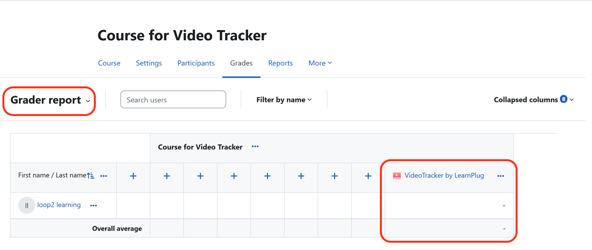Video Tracker is a Moodle activity plugin that tracks real video watching progress Video Tracker is a Moodle activity plugin that tracks real video watching progress